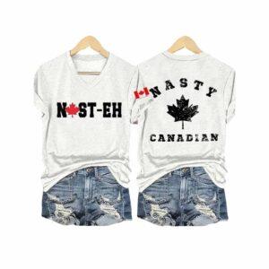 Women's Retro Nasty Canadians Print T Shirt