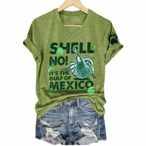 Women's Shell No It's The Gulf Of Mexico V Neck T Shirt