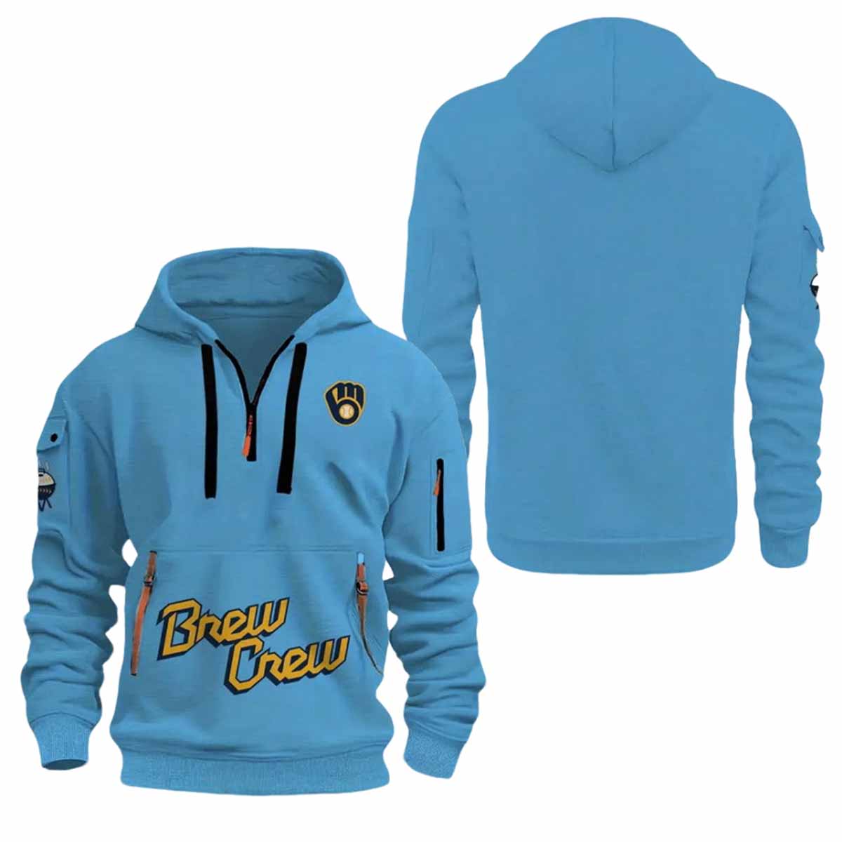 Brewers City Connect Half Zip Hoodie Brewers City Connect Half Zip Hoodie