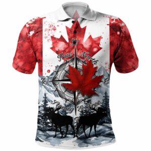 Canada True North Strong And Free Polo Shirt