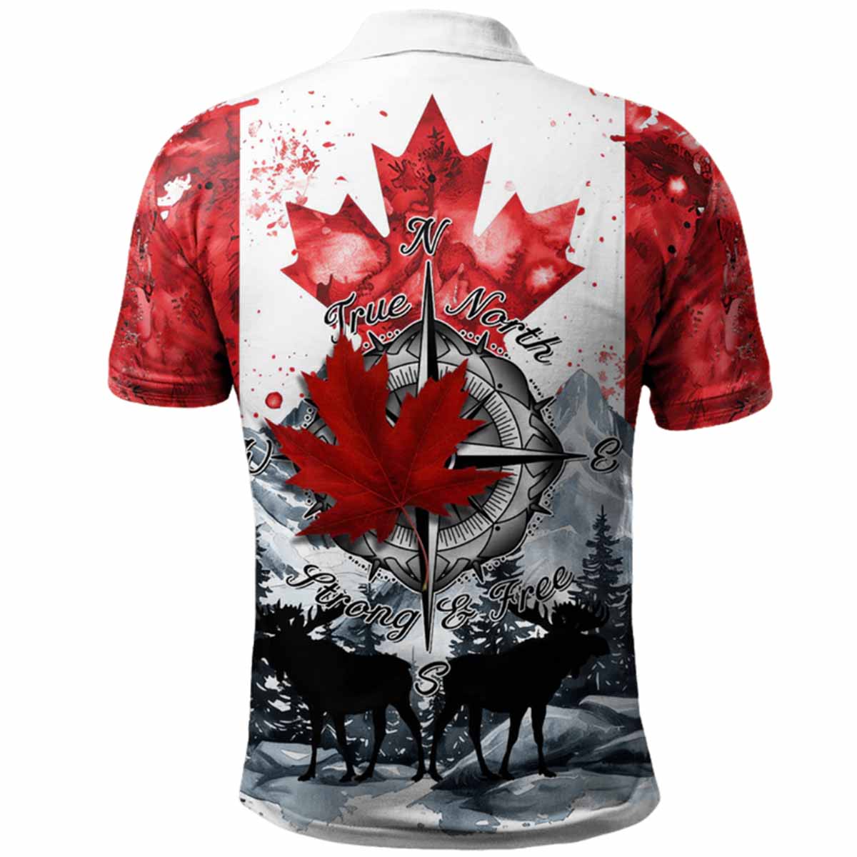 Canada True North Strong And Free Polo Shirt Canada True North Strong And Free Polo Shirt