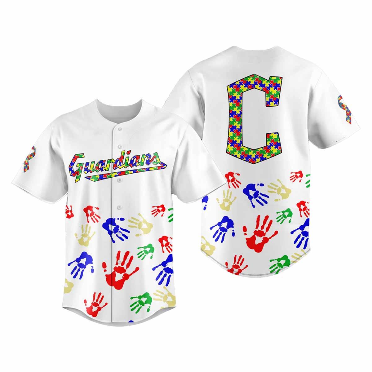 Guardians Autism Awareness 2025 Baseball Jersey Guardians Autism Awareness 2025 Baseball Jersey