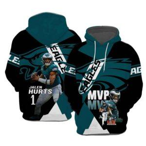 Jalen Hurts 1 MVP Super Bowl LIX Eagles Hoodie Jalen Hurts 1 MVP Super Bowl LIX Eagles Hoodie