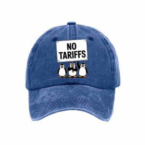 Penguin No Tariffs Print Baseball Cap Penguin No Tariffs Print Baseball Cap