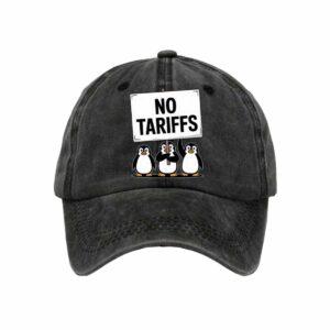 Penguin No Tariffs Print Baseball Cap