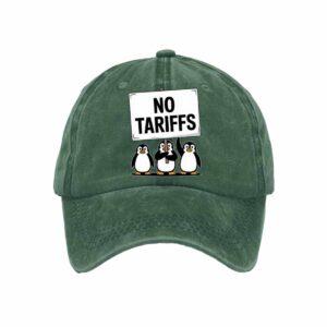 Penguin No Tariffs Print Baseball Cap