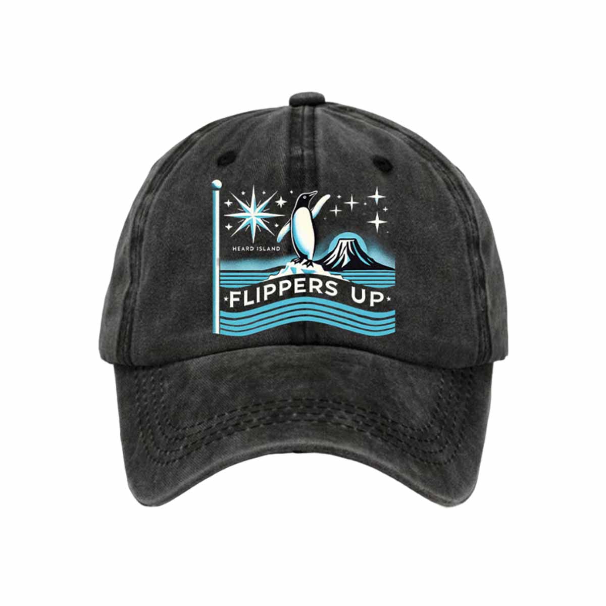 Penguins Flippers Up Print Baseball Cap Penguins Flippers Up Print Baseball Cap