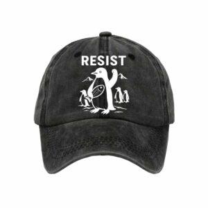 Penguins Resist Print Baseball Cap Penguins Resist Print Baseball Cap