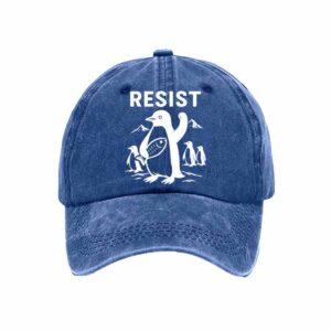 Penguins Resist Print Baseball Cap