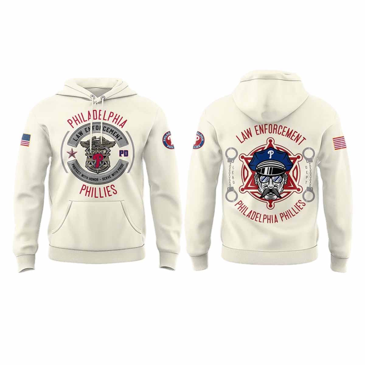 Phillies National Law Enforcement Appreciation Day 2025 Hoodie Phillies National Law Enforcement Appreciation Day 2025 Hoodie