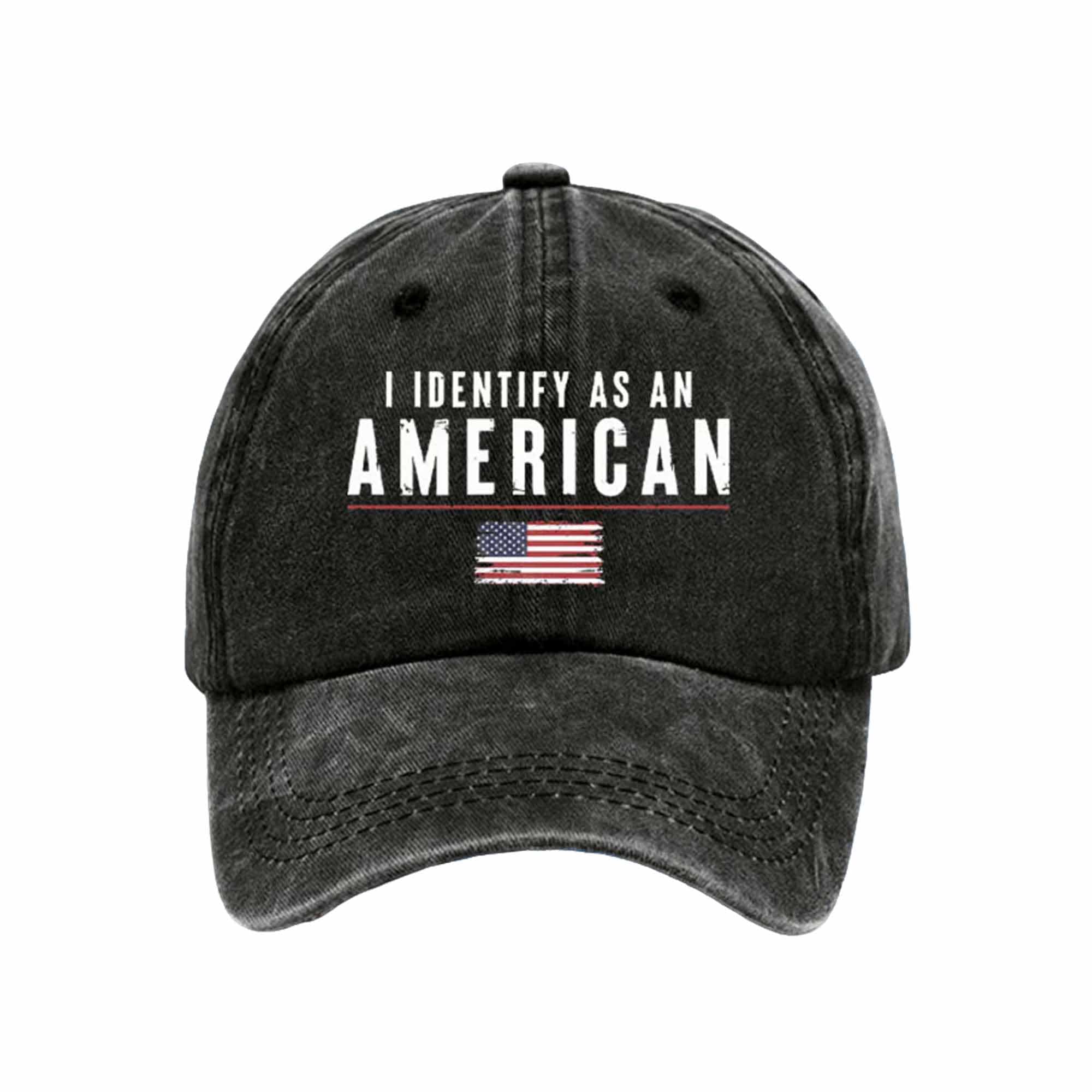 Retro I Identify As An American Baseball Cap Retro I Identify As An American Baseball Cap