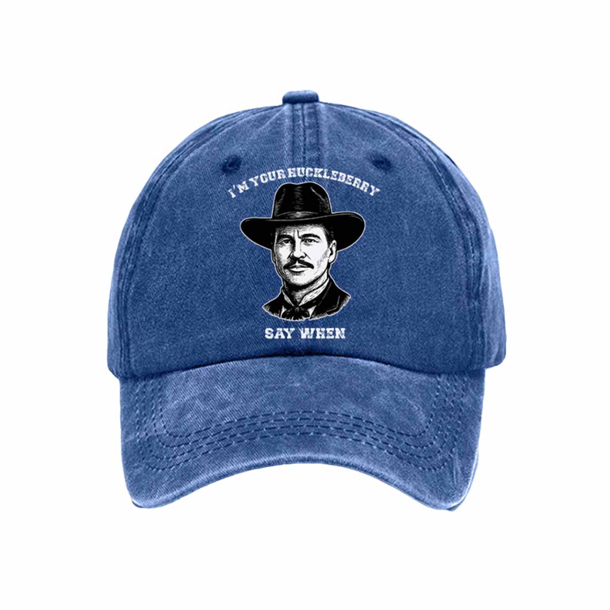 Retro I'm Your Huckleberry Say When Print Baseball Cap Retro I'm Your Huckleberry Say When Print Baseball Cap