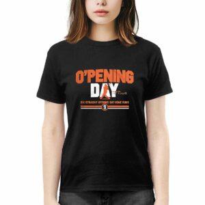 Tyler ONeill Orioles Six Straight Opening Day Home Runs Shirt
