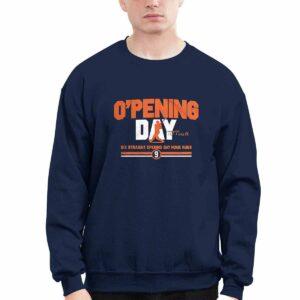 Tyler O’Neill Orioles Six Straight Opening Day Home Runs Shirt