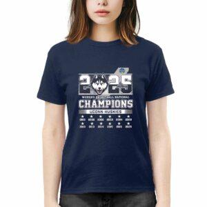 Uconn Women’s Basketball National Champions 2025 Shirt