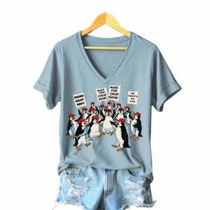 Women's Penguins Resist Tariff Printed T Shirt5
