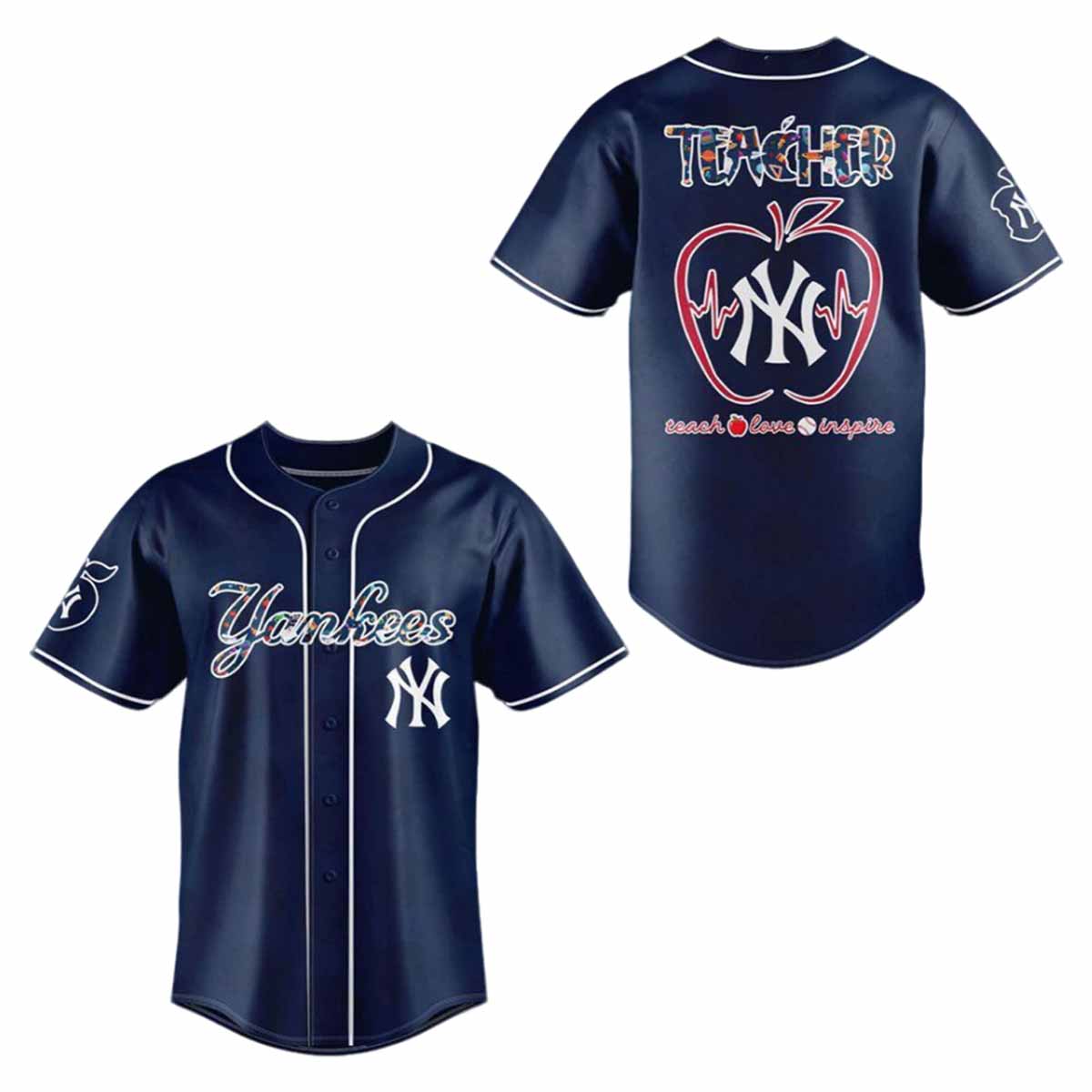 Yankees Teacher Night Baseball Jersey 20255 Yankees Teacher Night Baseball Jersey 2025