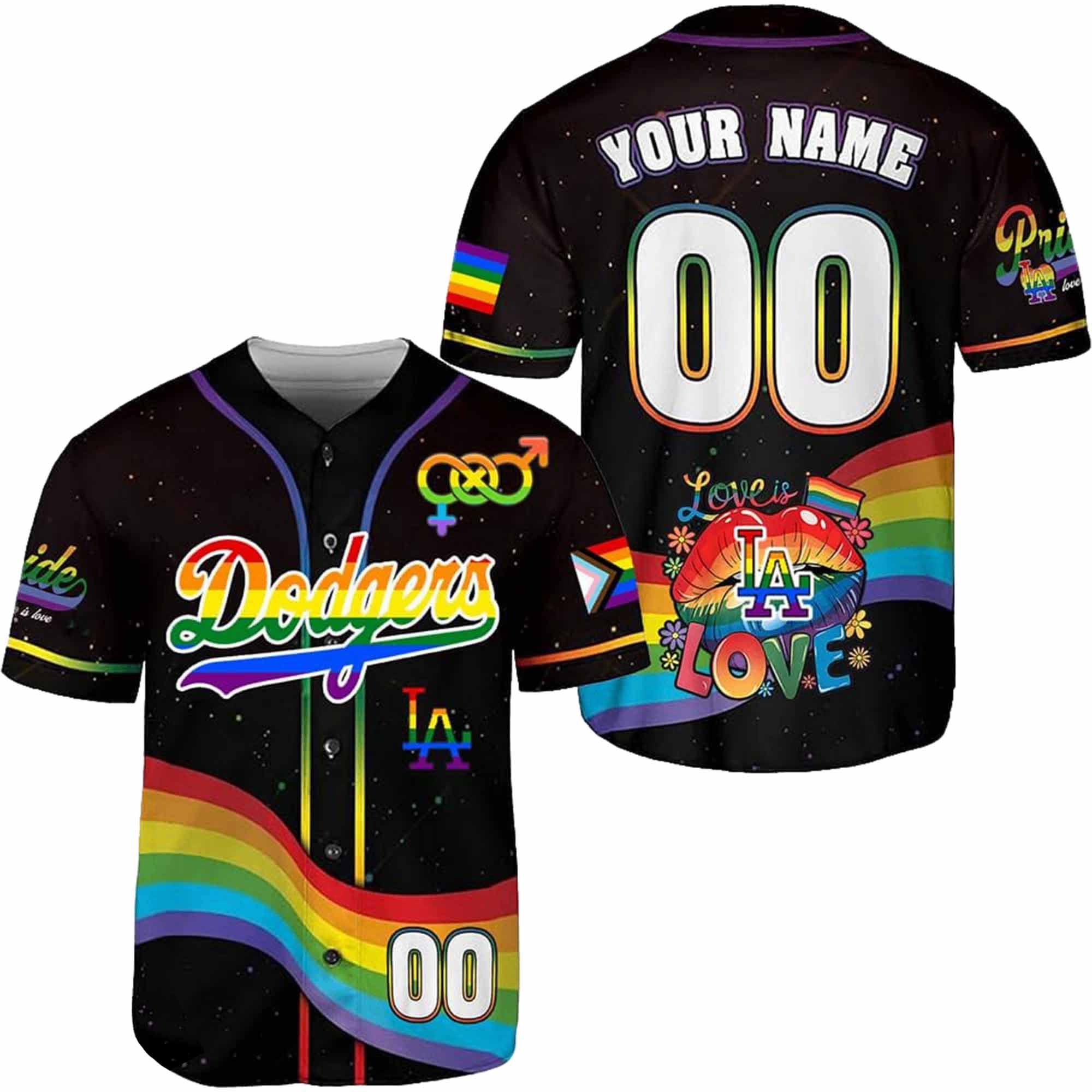2025 Dodgers Pride Month Love Is Love Baseball Jersey 2025 Dodgers Pride Month Love Is Love Baseball Jersey