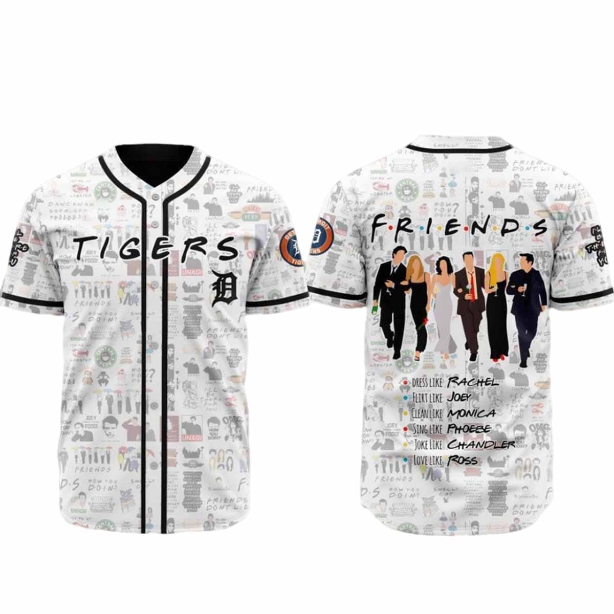 2025 Tigers Friends Baseball Jersey 2025 Tigers Friends Baseball Jersey