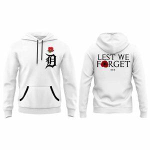 2025 Tigers Memorial Day Lest We Forget Hoodie 2025 Tigers Memorial Day Lest We Forget Hoodie