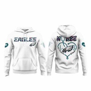 Eagles Night Nurses Appreciation Work Of Heart 2025 Hoodie