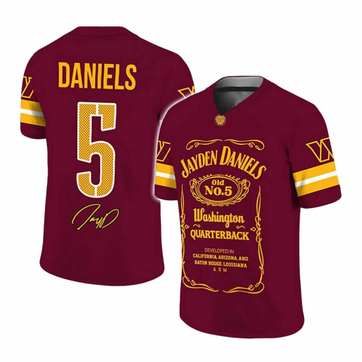 Jayden Daniels Commanders Old No 5 Jersey Jayden Daniels Commanders Old No 5 Jersey