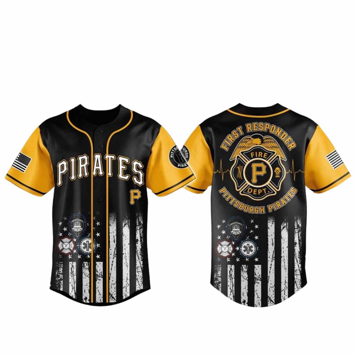Pirates First Responders 2025 Baseball Jersey Pirates First Responders 2025 Baseball Jersey