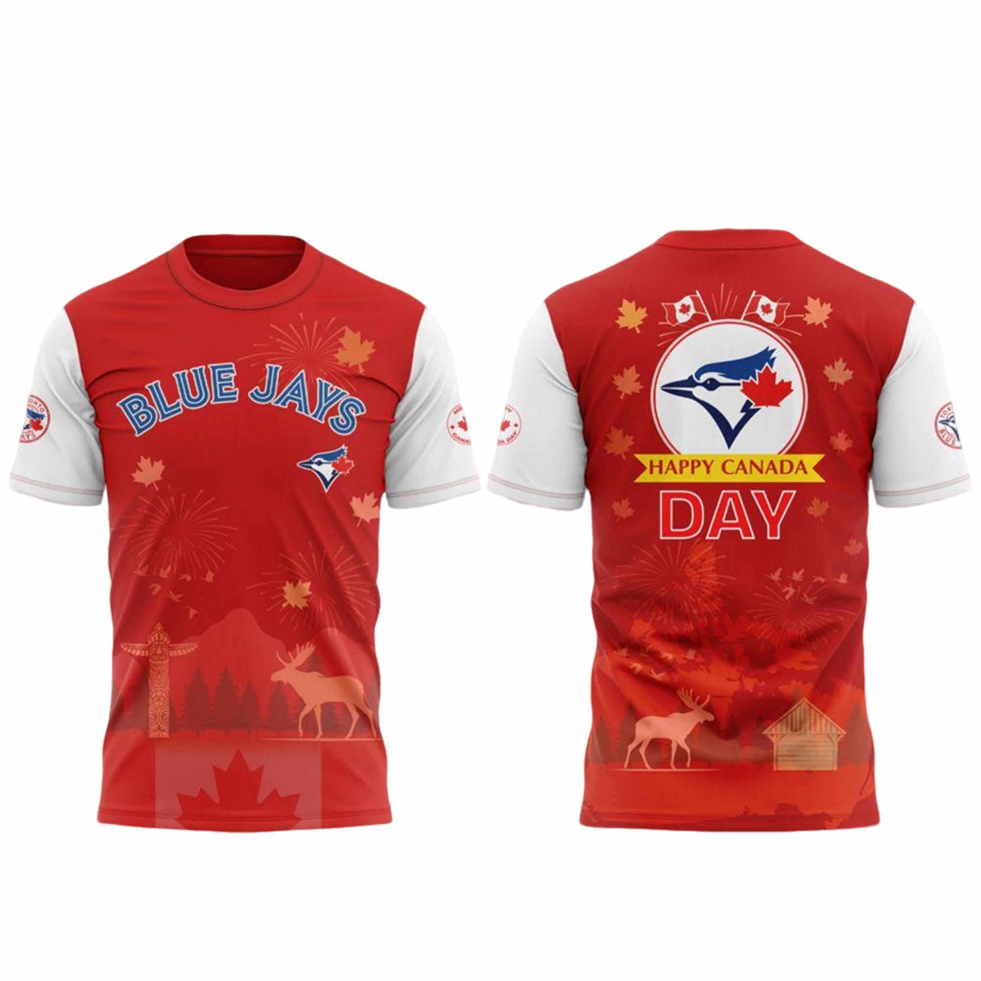 Toronto Blue Jays Happy Canada Day Shirt 2025 Toronto Blue Jays Happy Canada Day Shirt 2025
