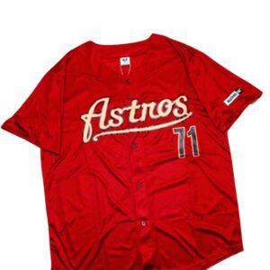 2025 Astros Josh Hader Brick Red Throwback Jersey Giveaway