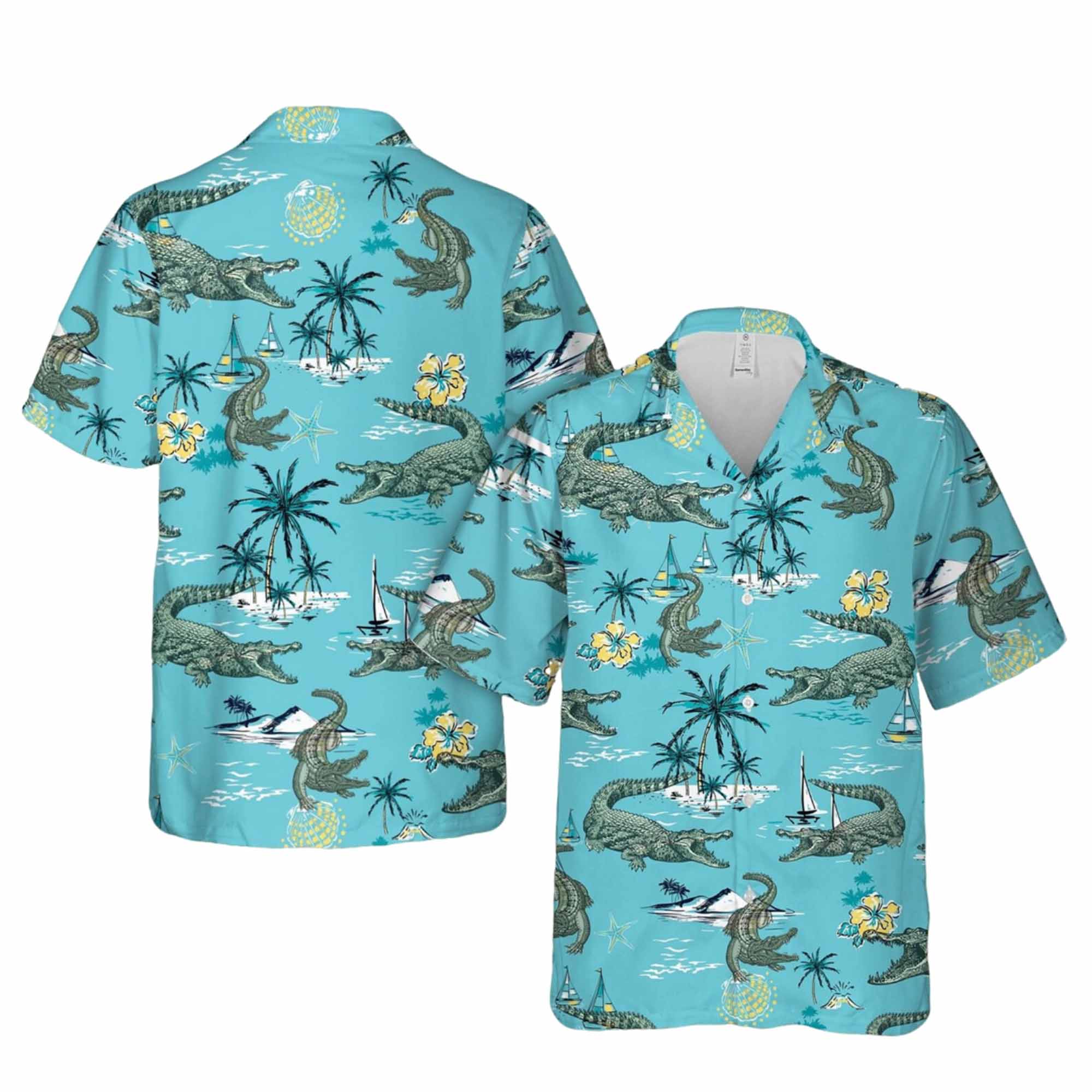 Alligator Tropical Hawaiian Shirt Alligator Tropical Hawaiian Shirt