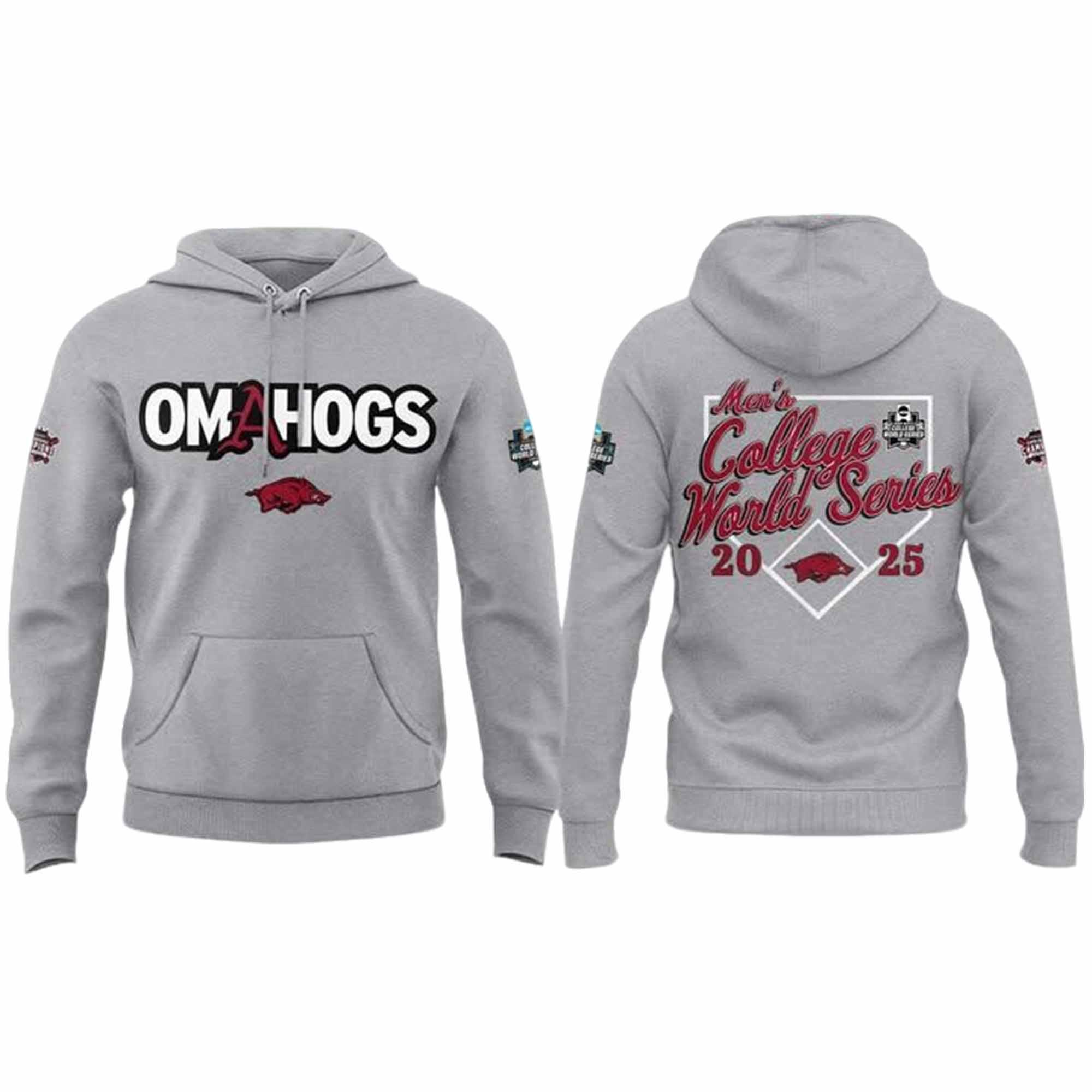 Arkansas Omahogs Men's College World Series 2025 Hoodie Arkansas Omahogs Men's College World Series 2025 Hoodie