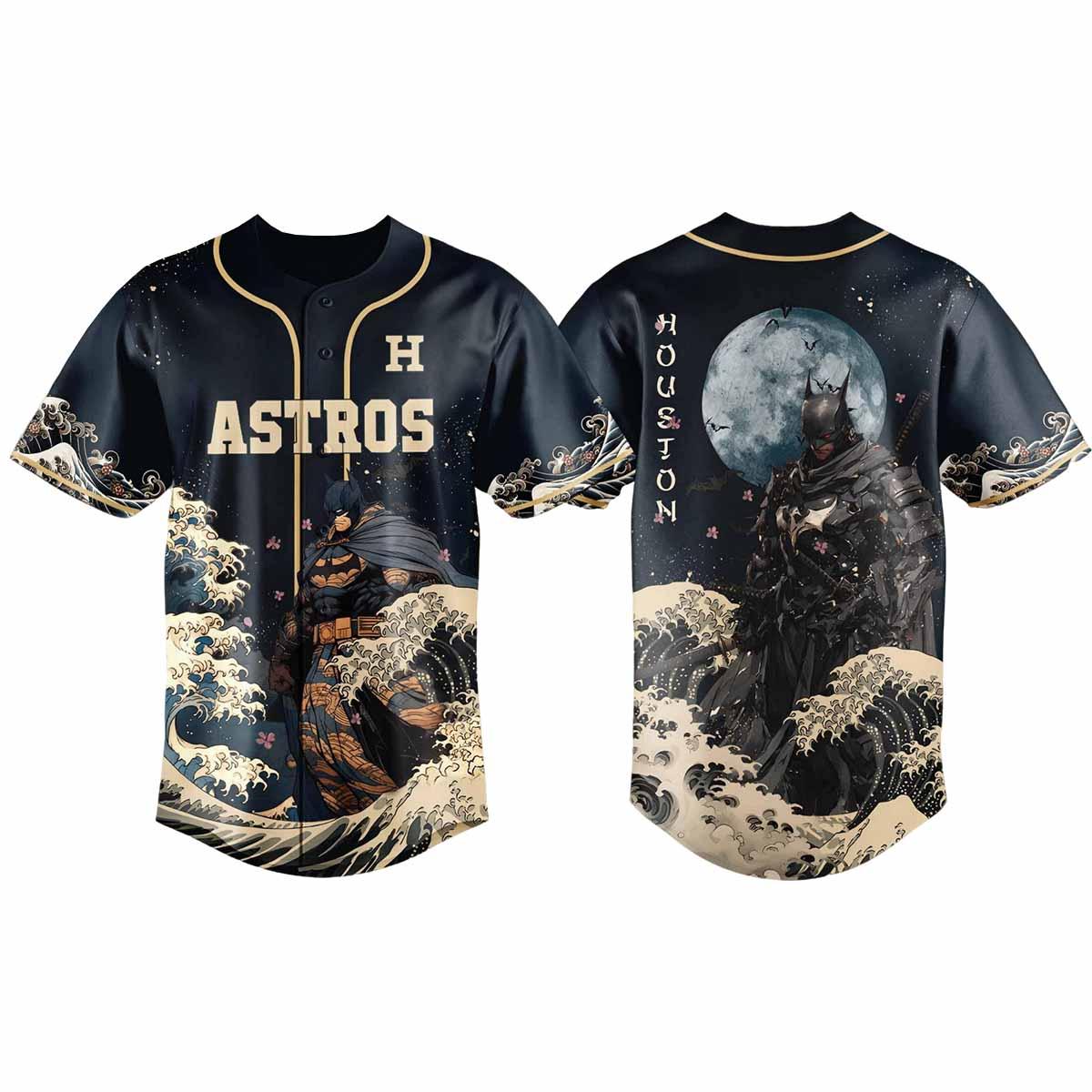 Astros Braves x Batman Night Jersey 2025 Astros x Batman Night Jersey 2025