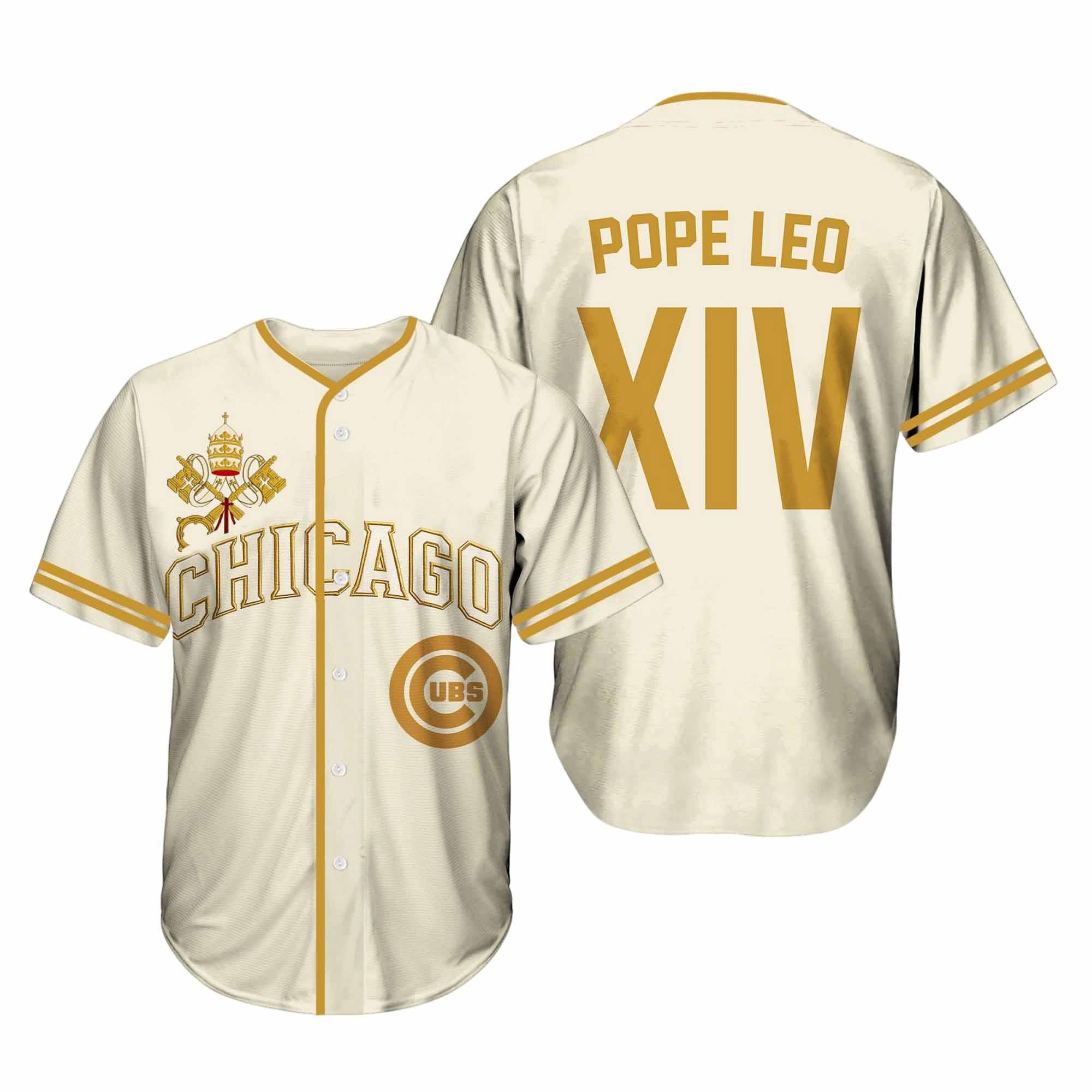 Cubs Pope Leo XIV Vatican Baseball Jersey 2025 Cubs Pope Leo XIV Vatican Baseball Jersey 2025