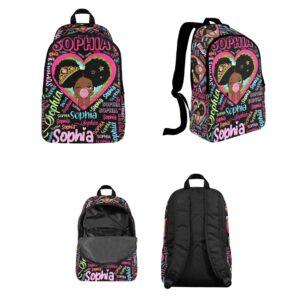 Custom Afro Black Girl Backpack Lunch Bag Custom Afro Black Girl Backpack Lunch Bag