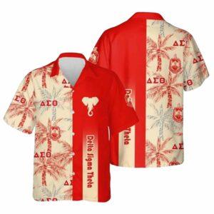Delta Sigma Theta Palm Tree Hawaiian Shirt Delta Sigma Theta Palm Tree Hawaiian Shirt