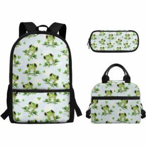 Dreaweet Cute Frog Backpack for School Dreaweet Cute Frog Backpack for School