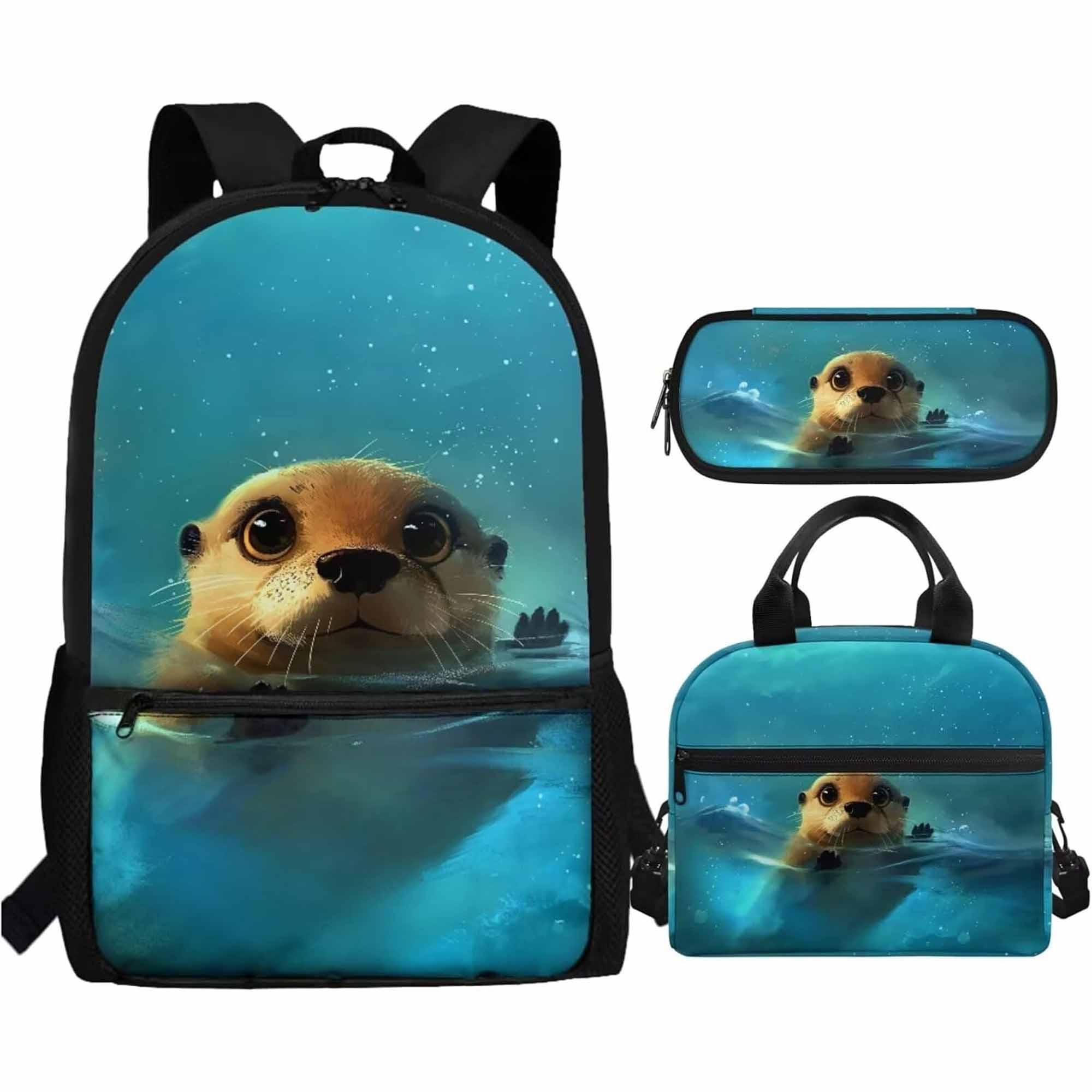 Dreaweet Otter Backpack Set for School Dreaweet Otter Backpack Set for School