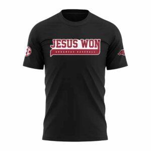 FCA Jesus Won Arkansas Baseball Shirt FCA Jesus Won Arkansas Baseball Shirt