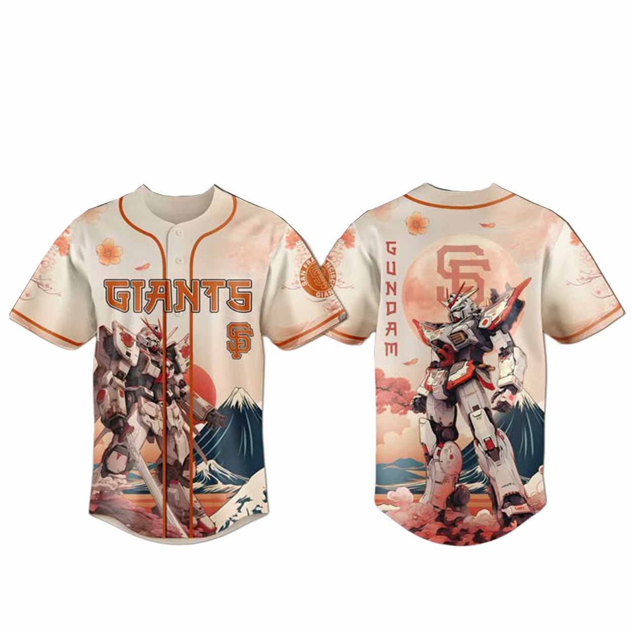 Giants x Gundam Baseball Jersey 2025 Giants x Gundam Baseball Jersey 2025