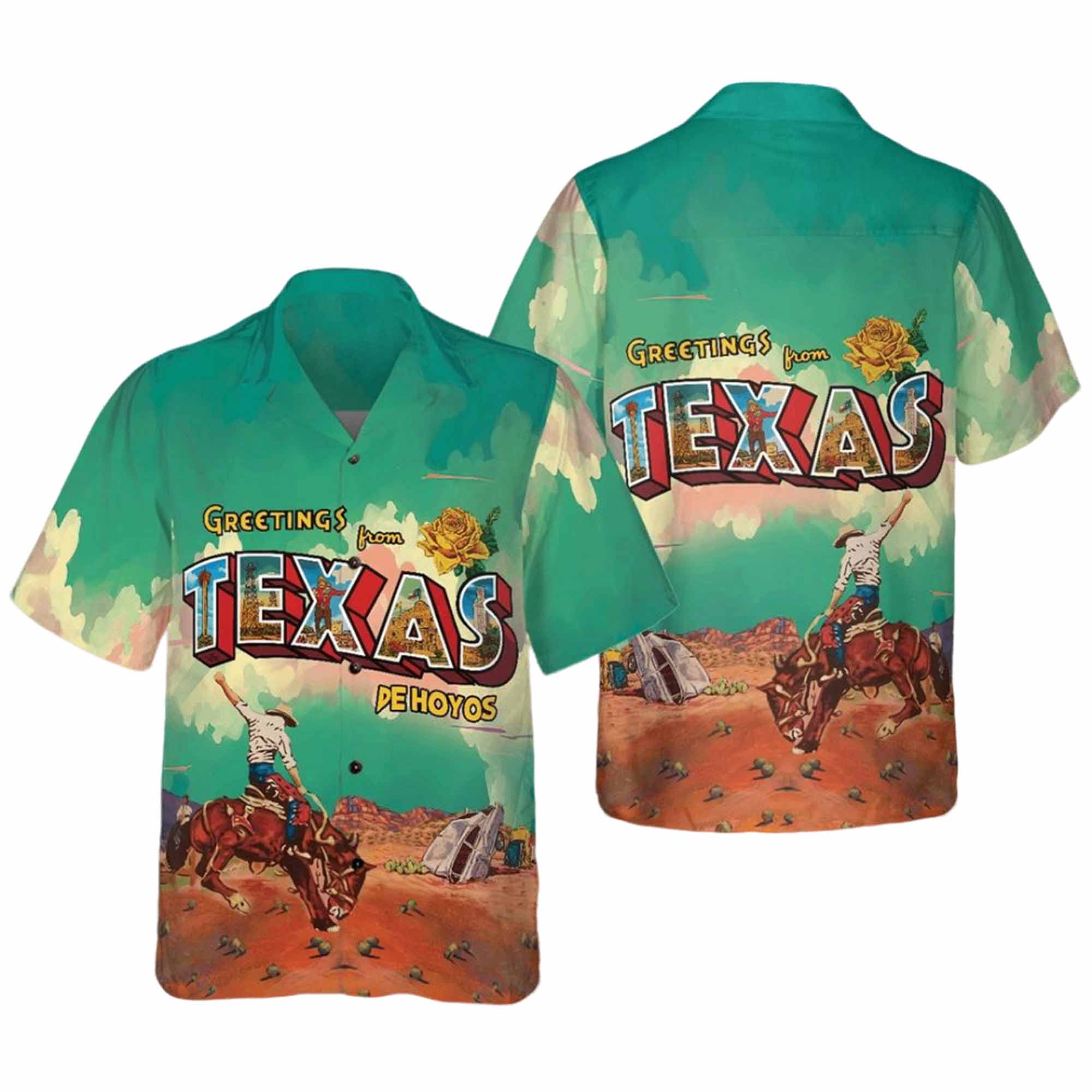 Greetings From Texas Hawaiian Shirt Greetings From Texas Hawaiian Shirt