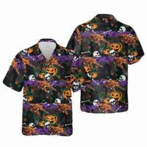 Grumman F-14 Tomcat Halloween Hawaiian Shirt