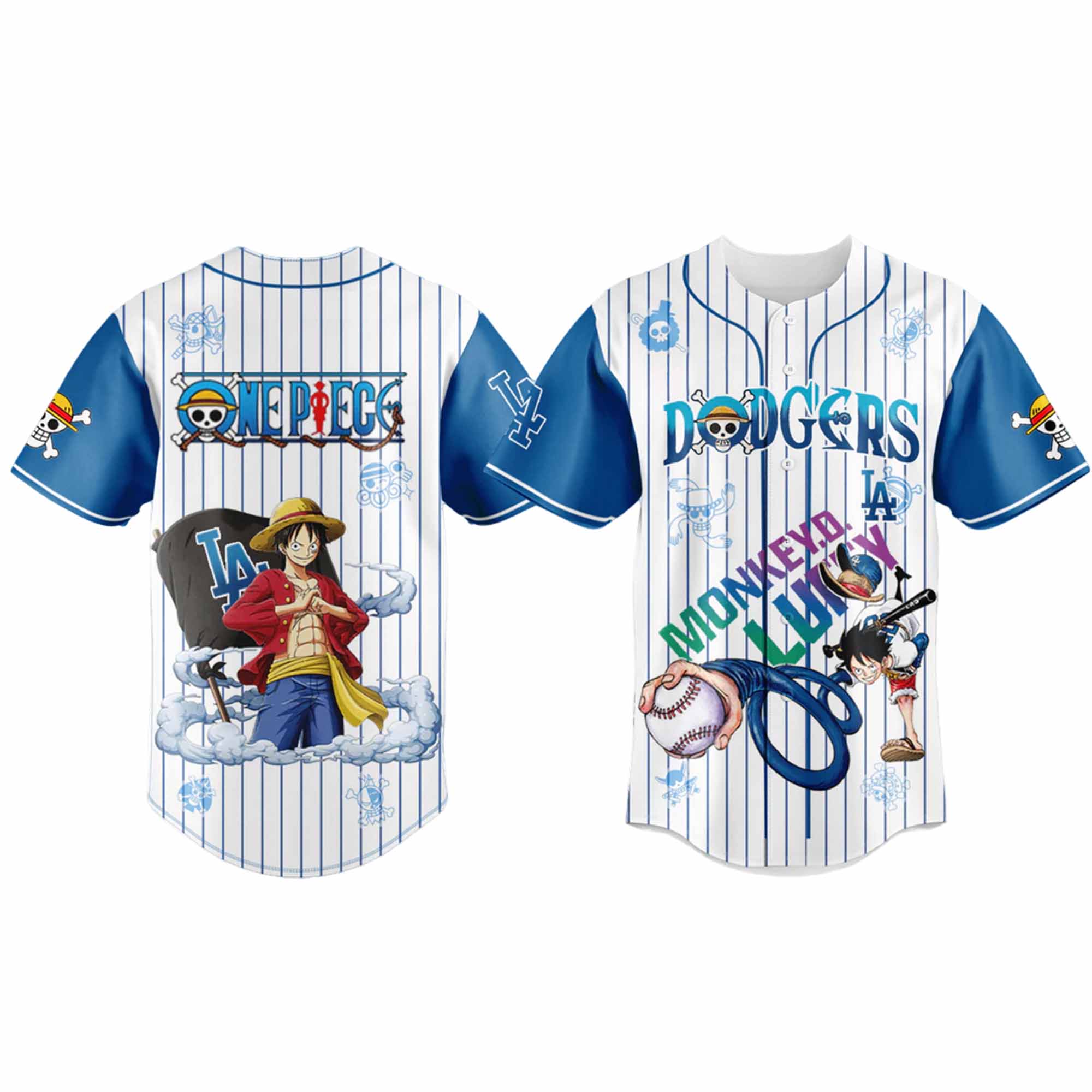 Luffy One Piece Dodgers 2025 Jersey Luffy One Piece Dodgers 2025 Jersey