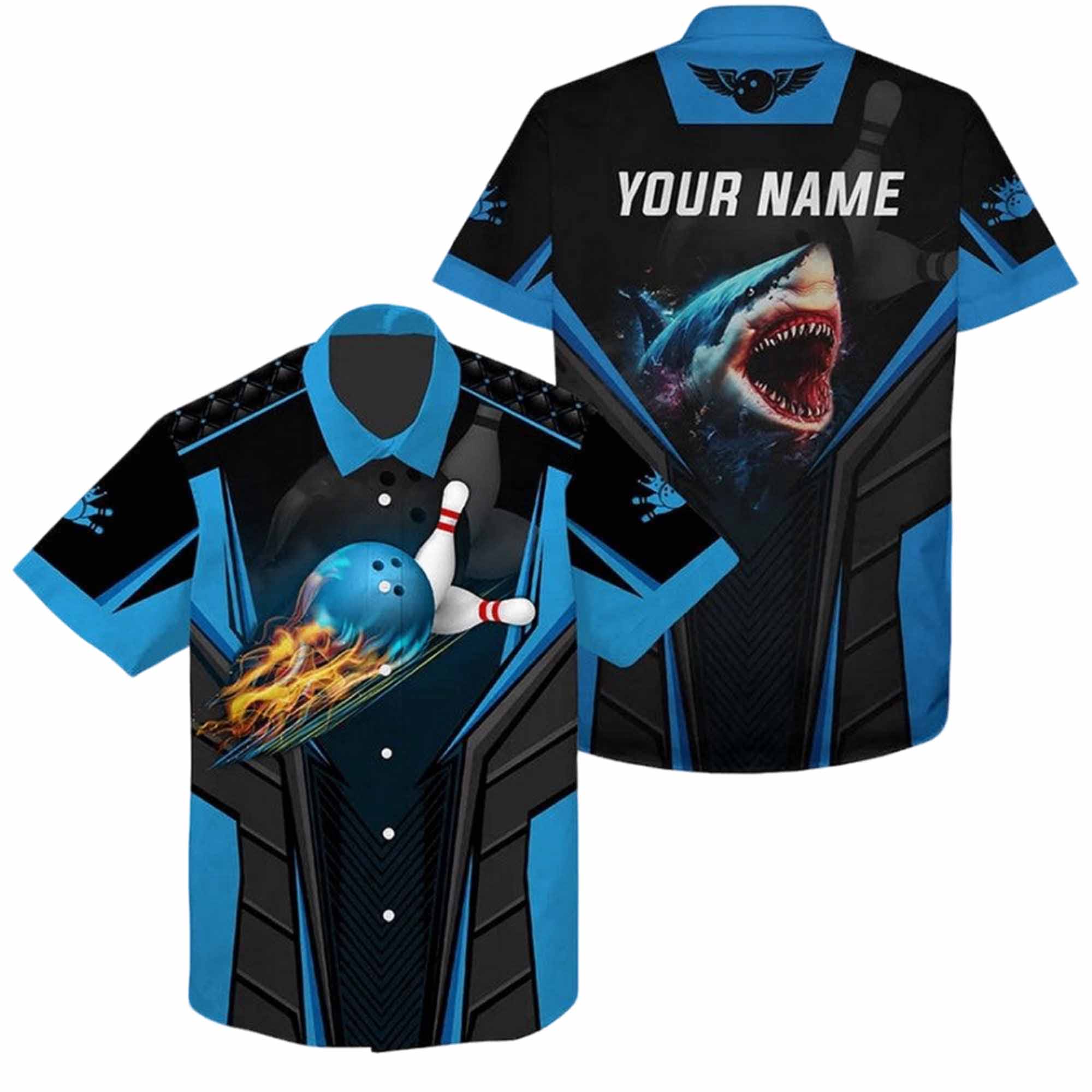 Personalized D Bowling Hawaiian Shirt Personalized D Bowling Hawaiian Shirt