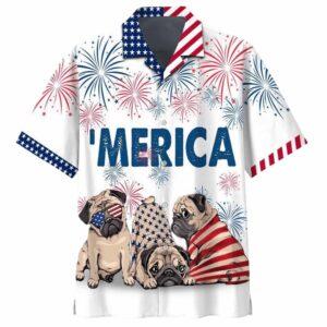Pug Beers Freedom Celebrating Independence Day Hawaiian Shirt Pug Beers Freedom Celebrating Independence Day Hawaiian Shirt