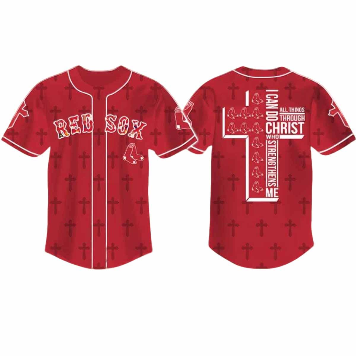 Red Sox I Can Do All Things Through Christ Jersey Red Sox I Can Do All Things Through Christ Jersey