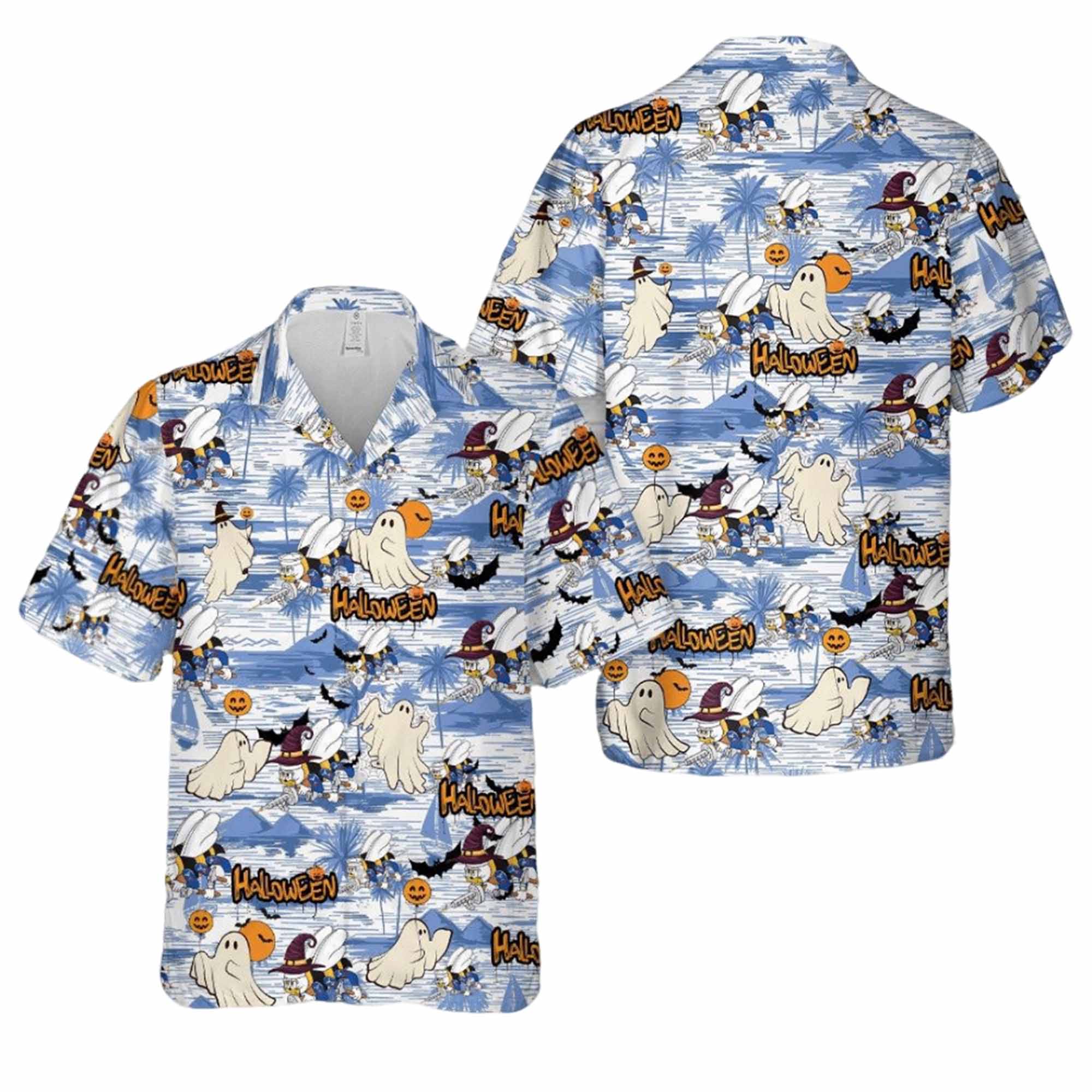 US Navy Seabees Naval Construction Force Halloween Hawaiian Shirt US Navy Seabees Naval Construction Force Halloween Hawaiian Shirt
