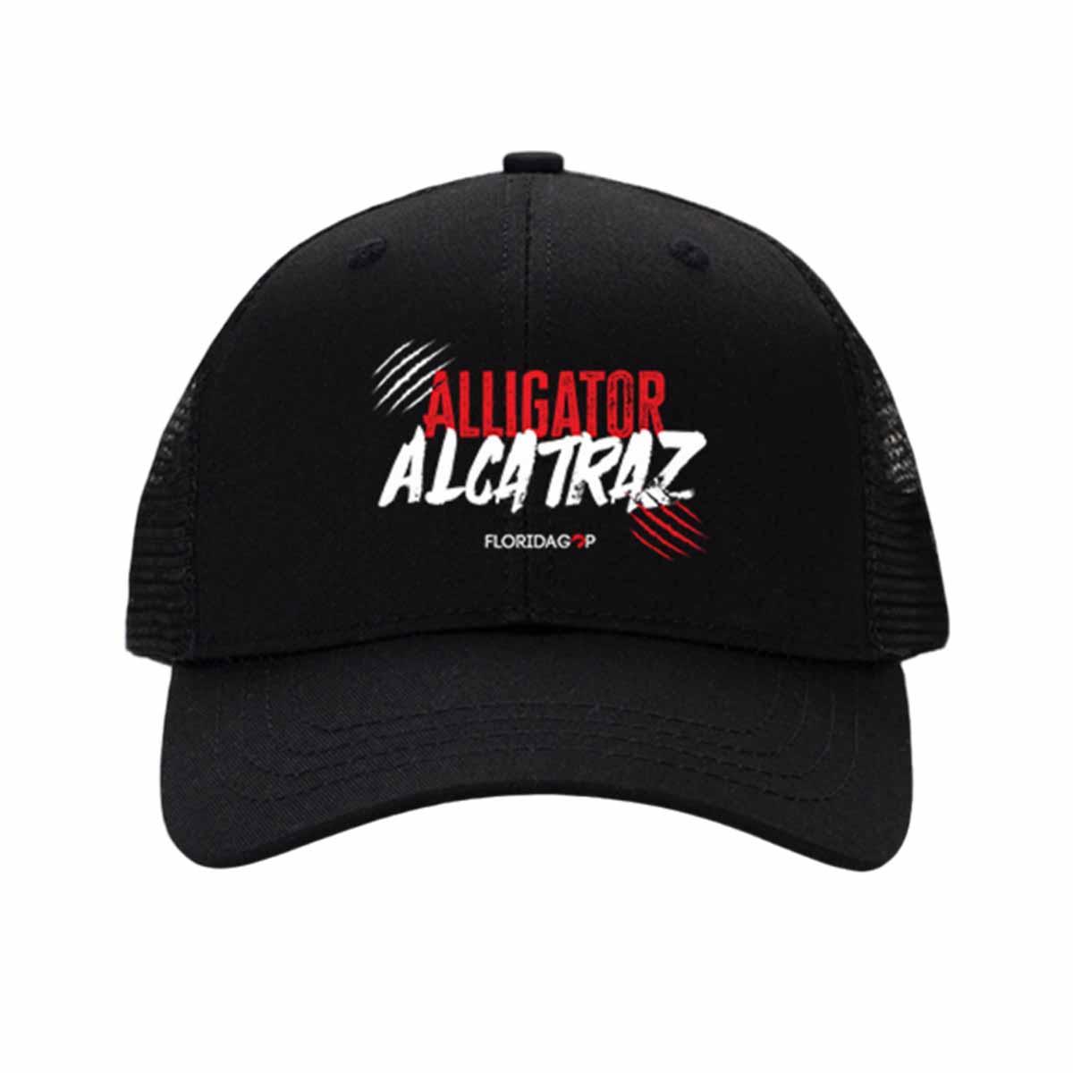 Alligator Alcatraz Black Mesh Trucker Hat Alligator Alcatraz Black Mesh Trucker Hat