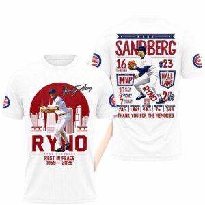 Cubs Ryne Sandberg Rest In Peace 1959 2025 Hoodie