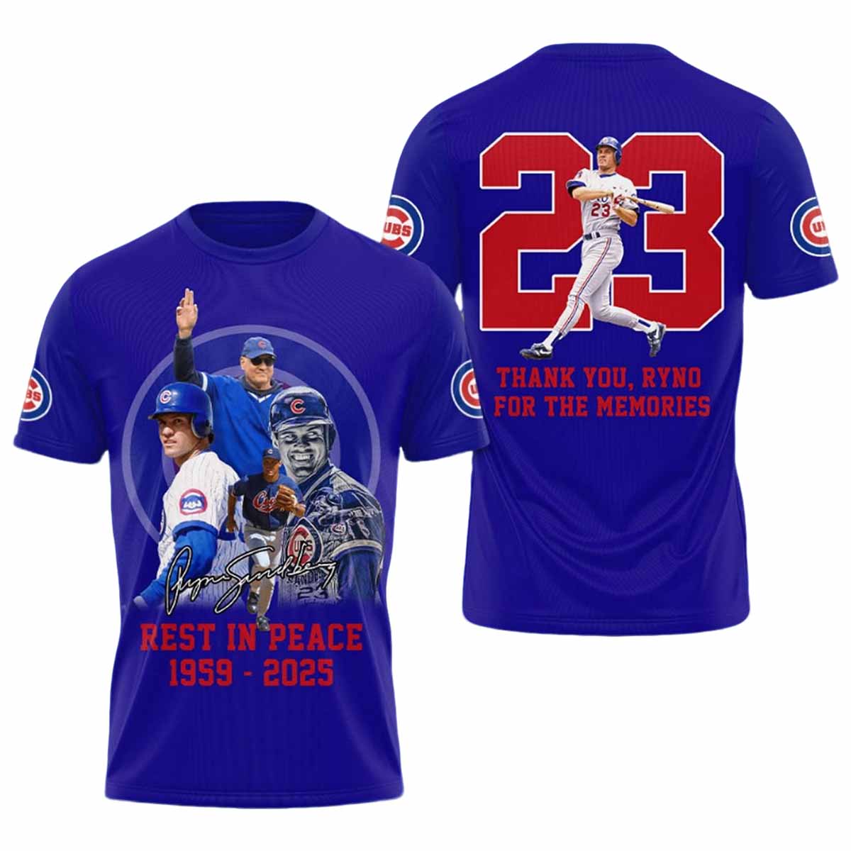 Cubs Ryne Sandberg Rest In Peace 1959 2025 Thank You For The Memories Shirt Cubs Ryne Sandberg Rest In Peace 1959 2025 Thank You For The Memories Shirt