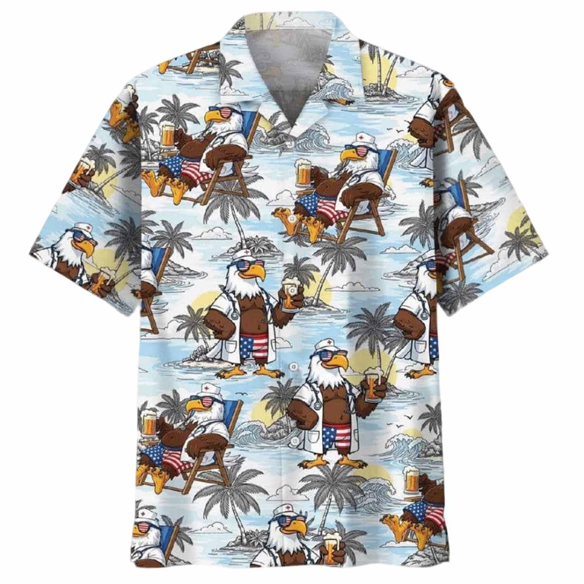 Eagles American Funny Doctor Hawaiian Shirt Eagles American Funny Doctor Hawaiian Shirt